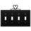 Village Wrought Iron ESSSS-51 Heart - Quadruple Switch Cover, Price/Each