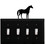 Village Wrought Iron ESSSS-68 Horse - Quadruple Switch Cover, Price/Each