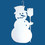 Village Wrought Iron HOS-175W Snowman - Decorative Hanging Silhouette-WHITE, Price/Each
