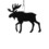 Village Wrought Iron HOS-19 Moose - Decorative Hanging Silhouette, Price/Each