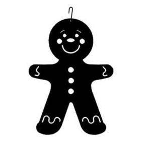 Village Wrought Iron HOS-223 Gingerbread Boy - Decorative Hanging Silhouette