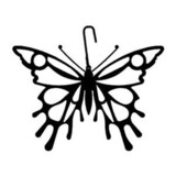 Village Wrought Iron HOS-38 Butterfly - Decorative Hanging Silhouette