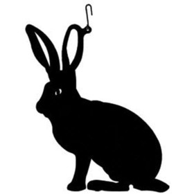 Village Wrought Iron HOS-67 Rabbit - Decorative Hanging Silhouette