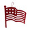 Village Wrought Iron HOS-72R American Flag - Decorative Hanging Silhouette, Price/Each