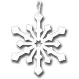 Village Wrought Iron HOS-85W Snowflake - Decorative Hanging Silhouette