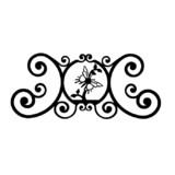 Village Wrought Iron HP-OD-38 Butterfly - Over Door Plaque