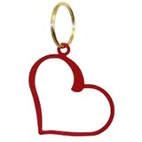 Village Wrought Iron KC-51R Heart - Key Chain - RED