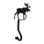 Village Wrought Iron MH-A-19 Moose Mantle Hook, Price/Each