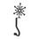Village Wrought Iron MH-A-85 Snowflake - Mantle Hook, Price/Each