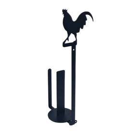 Village Wrought Iron PT-A-1 Rooster - Paper Towel Holder Holder Vertical Wall Mount
