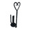 Village Wrought Iron PT-A-51 Heart - Paper Towel Holder Holder Vertical Wall Mount, Price/Each
