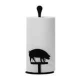 Village Wrought Iron PT-C-11 Pig - Paper Towel Stand