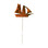 Village Wrought Iron RGS-12 Sail Boat - Rusted Garden Stake, Price/Each
