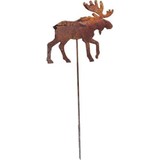 Village Wrought Iron RGS-19 Moose - Rusted Garden Stake