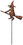 Village Wrought Iron RGS-26 Witch & Broom - Rusted Garden Stake, Price/Each