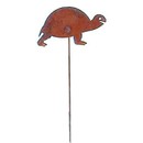 Village Wrought Iron RGS-37 Turtle - Rusted Garden Stake