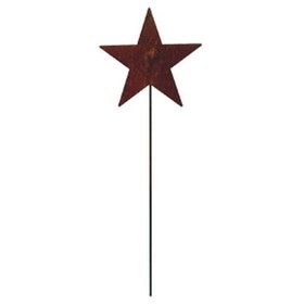 Village Wrought Iron RGS-45 Star - Rusted Garden Stake