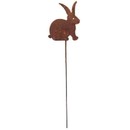 Village Wrought Iron RGS-67 Bunny - Rusted Garden Stake