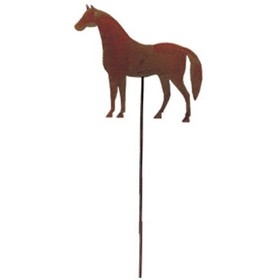 Village Wrought Iron RGS-68 Horse - Rusted Garden Stake