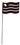 Village Wrought Iron RGS-72-B Flag - Rusted Garden Stake Small, Price/Each