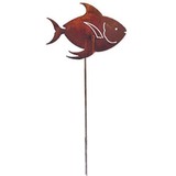 Village Wrought Iron RGS-80 Tropical Fish - Rusted Garden Stake