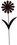 Village Wrought Iron RGS-95 Daisy - Rusted Garden Stake, Price/Each