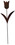 Village Wrought Iron RGS-98 Tulip - Rusted Garden Stake, Price/Each