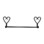 Village Wrought Iron TB-51-L Heart - Towel Bar Large, Price/Each