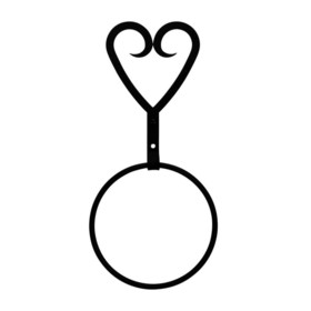 Village Wrought Iron TBR-51 Heart - Towel Ring