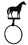 Village Wrought Iron TBR-68 Standing Horse - Towel Ring, Price/Each