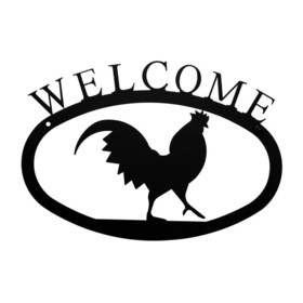 Village Wrought Rooster - Welcome Sign