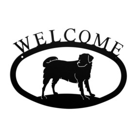Village Wrought Dog - Welcome Sign