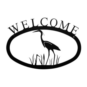 Village Wrought Heron - Welcome Sign