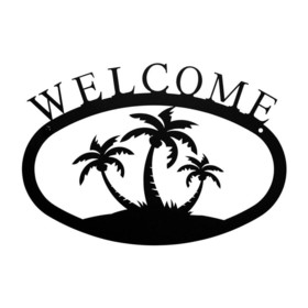 Village Wrought Palm Trees - Welcome Sign