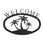 Village Wrought Iron WEL-139-S Palm Trees - Welcome Sign Small, Price/Each