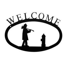 Village Wrought Fireman - Welcome Sign