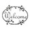 Village Wrought Iron WEL-164 Floral - Welcome Sign Medium, Price/Each