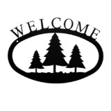 Village Wrought Pine Trees - Welcome Sign