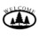 Village Wrought Iron WEL-20-S Pine Trees - Welcome Sign Small, Price/Each