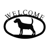 Village Wrought Iron WEL-236-S Beagle - Welcome Sign Small