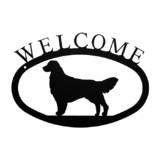 Village Wrought Iron WEL-237-S Retriever - Welcome Sign Small