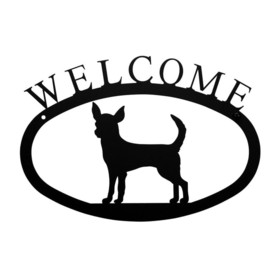 Village Wrought Iron WEL-240-S Chihuah - Welcome Sign Small