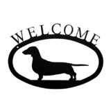 Village Wrought Iron WEL-241-S Dachshund - Welcome Sign Small