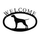 Village Wrought Iron WEL-243-S Pointer - Welcome Sign Small