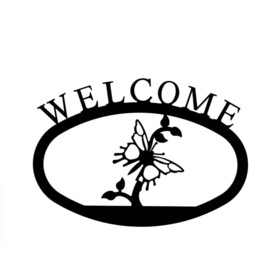 Village Wrought Butterfly - Welcome Sign