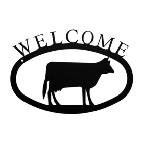 Village Wrought Cow - Welcome Sign