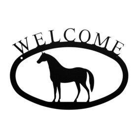 Village Wrought Horse - Welcome Sign