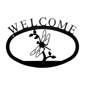 Village Wrought Dragonfly - Welcome Sign