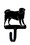 Village Wrought Iron WH-105-XS Dog - Wall Hook Extra Small, Price/Each