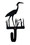 Village Wrought Iron WH-133-S Heron - Wall Hook Small, Price/Each